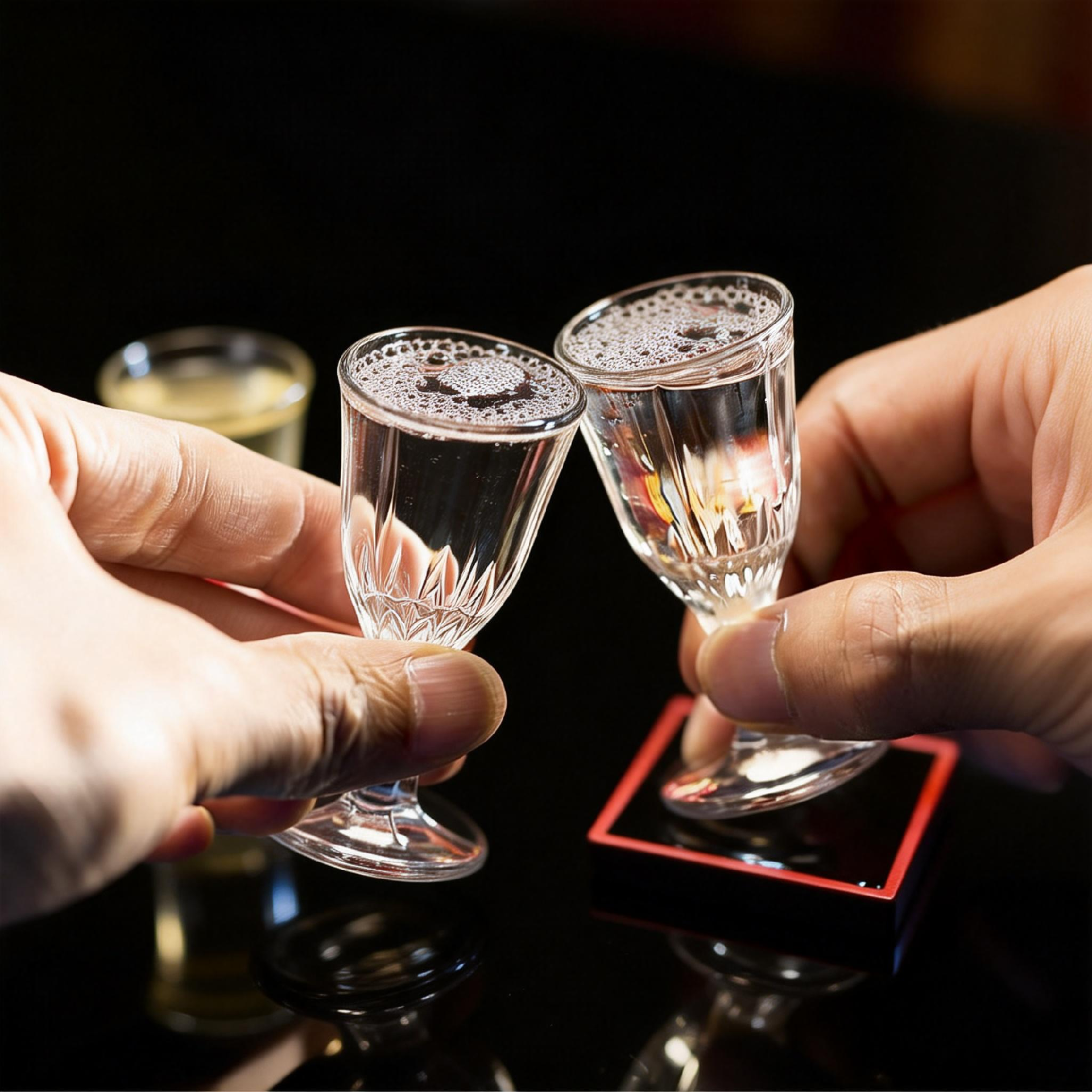 jimeng-2026-02-11-2717-新年第一杯酒,手持酒杯,酱香酒,不要显示出后方的酒盒.png